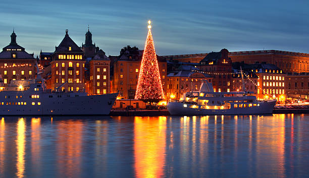 istock .Stockholms old city with christmas tree 460088317