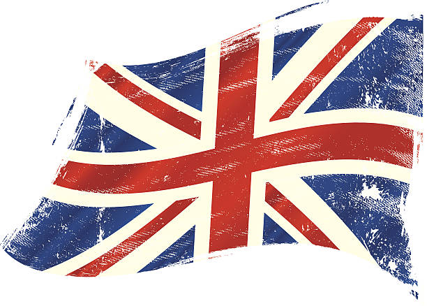 illustrazioni stock, clip art, cartoni animati e icone di tendenza di uk bandiera grunge - british flag flag london england england