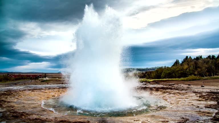 SLOW MOTION Iceland Geyser Strokkur