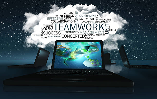 Word Cloud with Teamwork stock photo