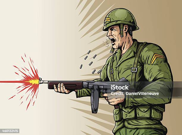 World War 2 Soldier Stock Illustration - Download Image Now - Cartoon, World  War II, Illustration - iStock