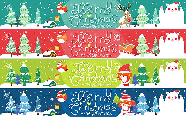 Divertente e carino Cartolina di Natale - foto stock