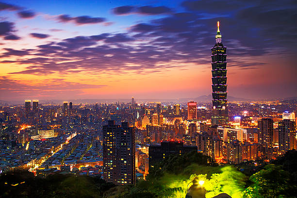 istock A colorful evening cityscape over Taipei, Taiwan 460136123