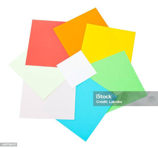 White Cardboard On Color Sheets Of Paper Stock Photo - Download Image Now -  Beauty, Beauty In Nature, Blank - iStock