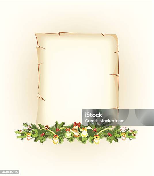 Weihnachten Grenze Alte Papier Stock Vektor Art und mehr Bilder von Alt - Alt, Altertümlich, Alterungsprozess