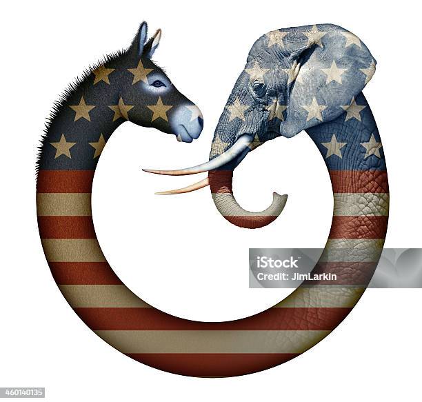 Political Party Animals Stock Photo - Download Image Now - Donkey, Elephant, Politics