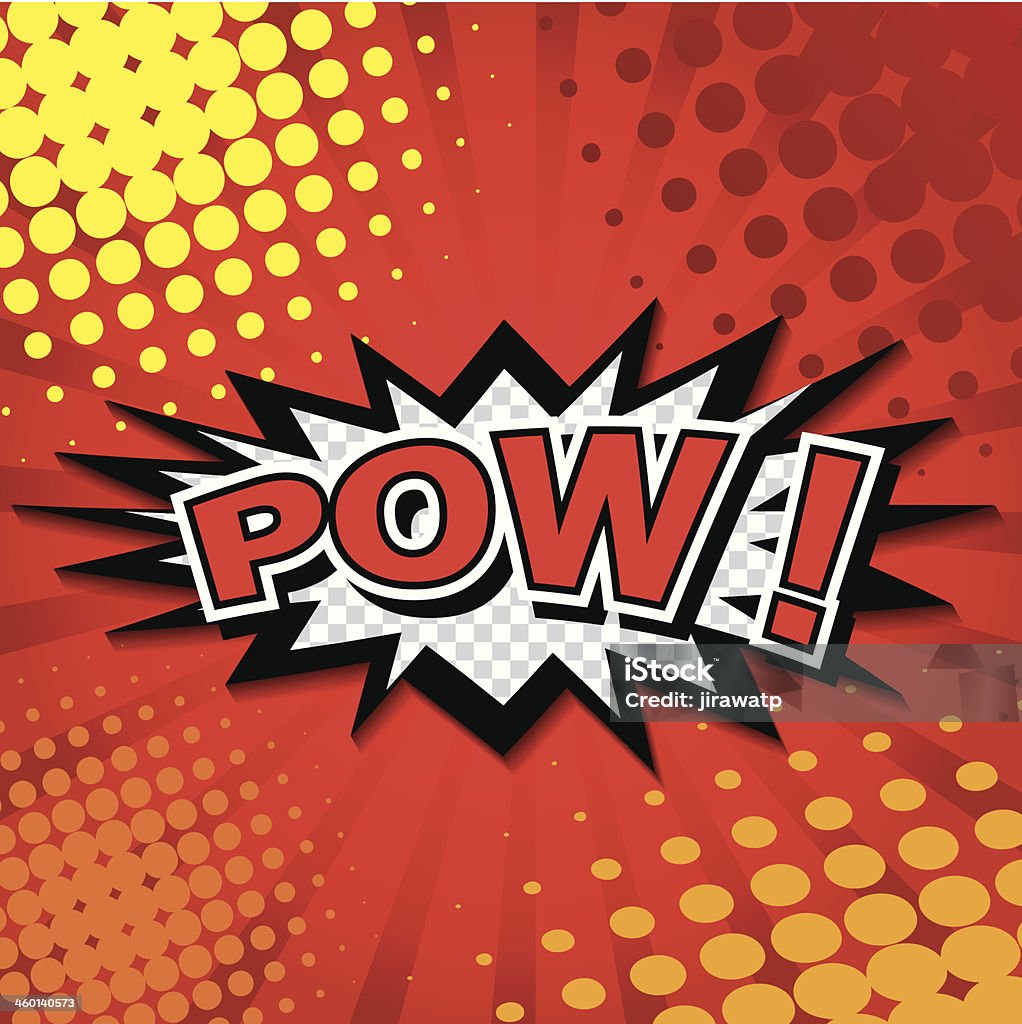 Pow! - Comic Speech Bubble, Cartoon Comic Speech Bubble, Cartoon Abstract stock vector