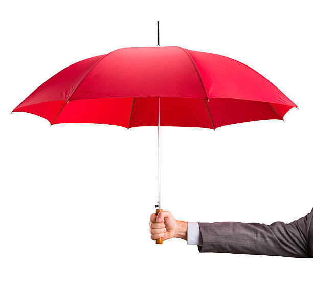 mão com um guarda-chuva vermelho - male imagens e fotografias de stock