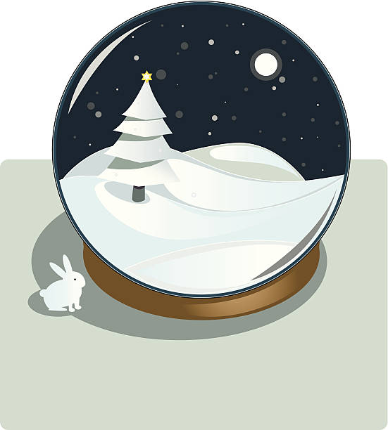 śnieżna kula - silent night illustrations stock illustrations