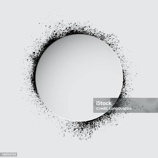 Grunge White Circle Stock Illustration - Download Image Now - Abstract, Backgrounds, Black Color