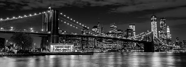 istock Brooklyn Bridge and Manhattan skyline at night 460143009