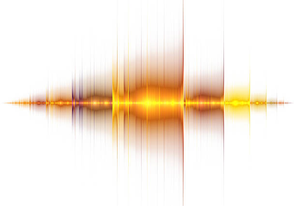 Golden sound wave stock photo