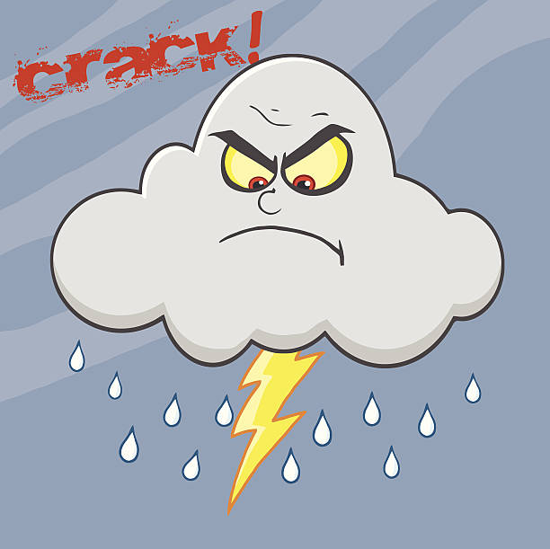 Angry Cloud With Background And Text Similar Illustrations: angry clouds stock illustrations