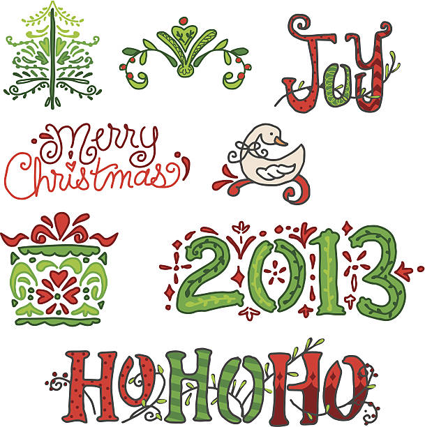 Christmas Whimsy vector art illustration