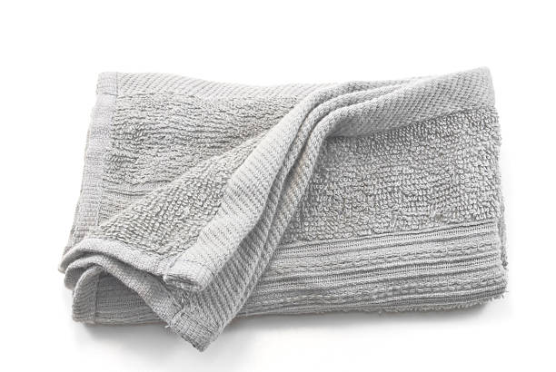 istock Crumpled grey cloth(rag) isolated on white background 460148867