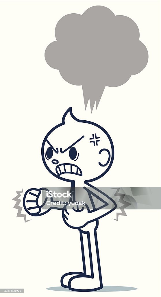 怒っている男性 - おびえるのロイヤリティフリーベクトルアート