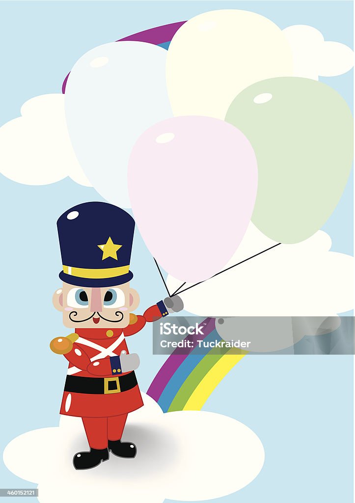 兵隊人形とバルーン - おもちゃの兵隊のロイヤリティフリーベクトルアート