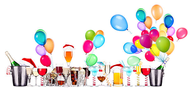 différentes images d'alcool avec des ballons - brandy balloon photos et images de collection