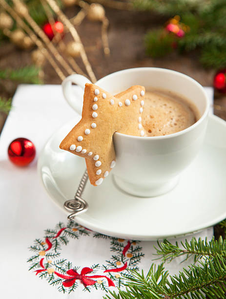 istock Cup of coffee with milk and cookies 460157965