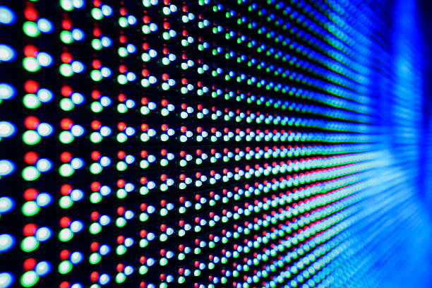 istock Close up of LED light panel in red green and blue 460158421