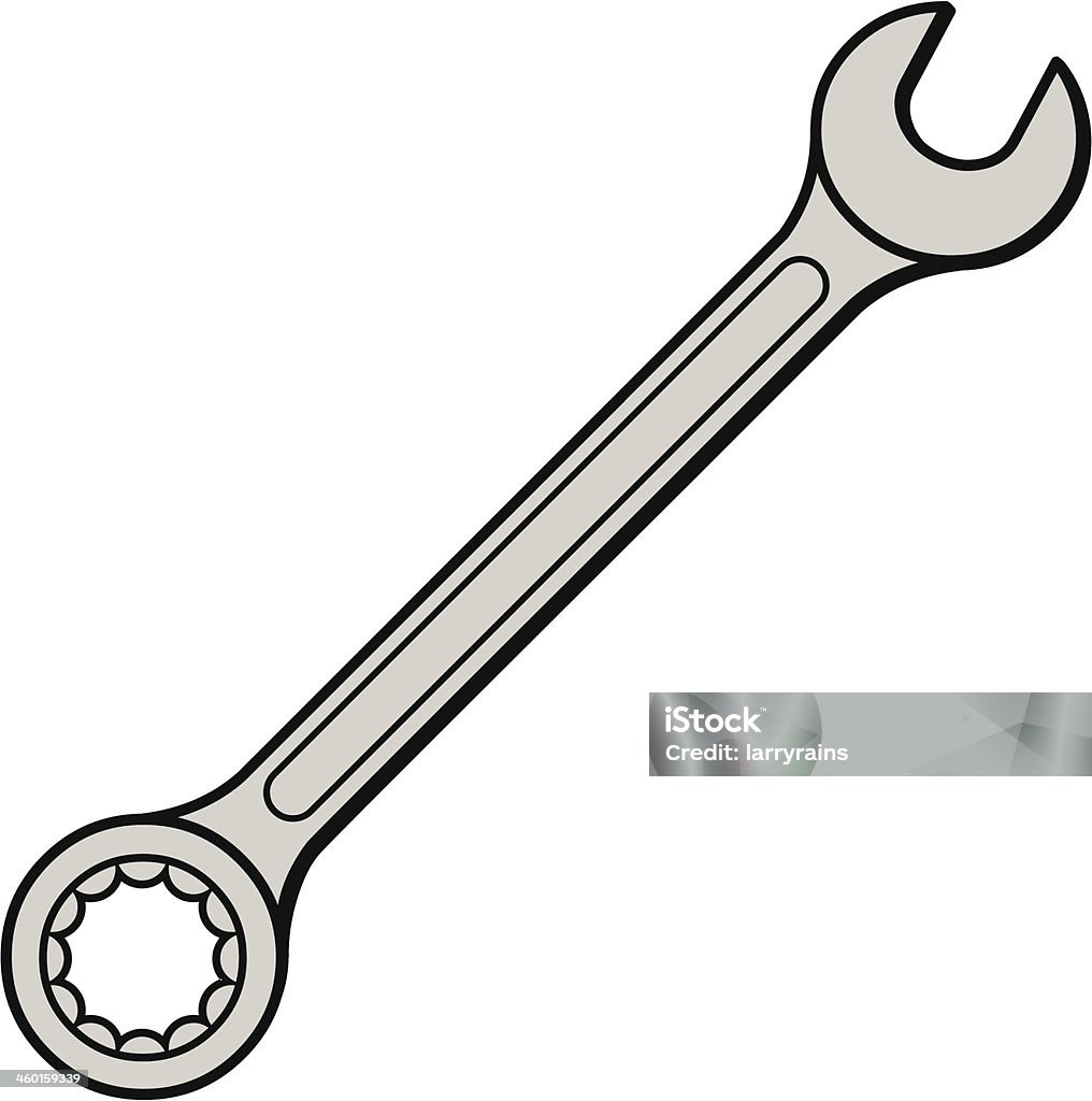 Open End Wrench Icon Wrench stock vector