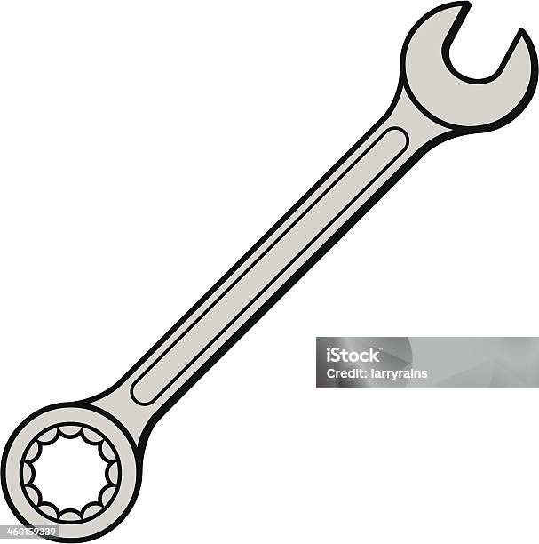 Open End Wrench Icon Stock Illustration - Download Image Now - Wrench, Cartoon, Vector