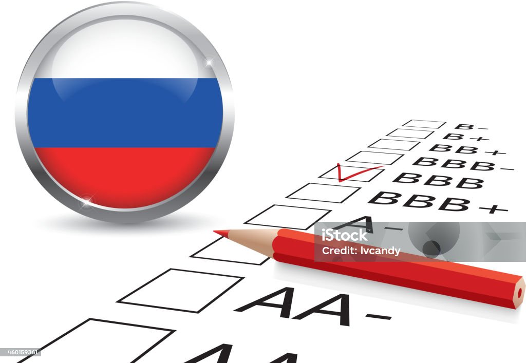 Russland Bonität - Lizenzfrei Bewertung Vektorgrafik