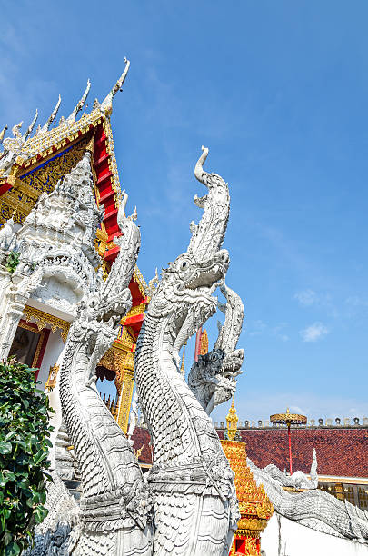 istock King of Nagas statue with temple background 460176267