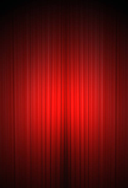 Theater curtain in vertical format stock photo