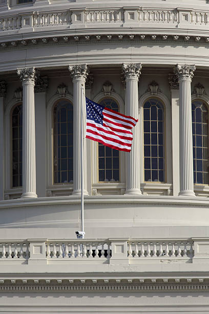 istock Capital Dome and Flag Washington DC 460182651