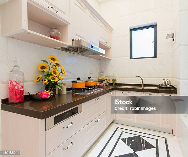 Modern Kitchen Stock Photo - Download Image Now - Cabinet, Ceramics, Cooking Utensil