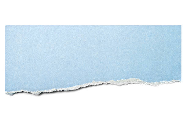 Pastel Blue Paper Tear Isolated stock photo