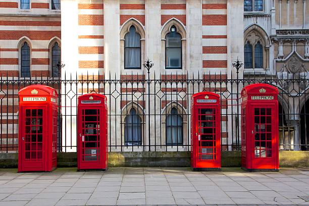 istock Red London Phone Booths 460210877