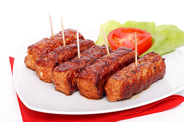 Grilled Romanian meat rolls - mititei, small stock photo