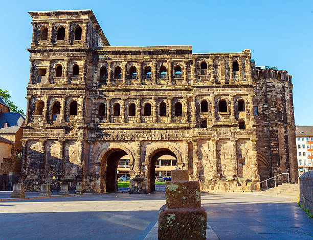 istock Porta Nigra - Black Gate at Night, Trier 460231927
