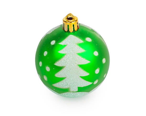 istock red Christmas ball with painted tree 460233315