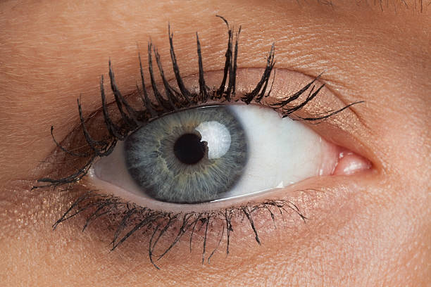 istock Blue female eye looking at camera 460240045