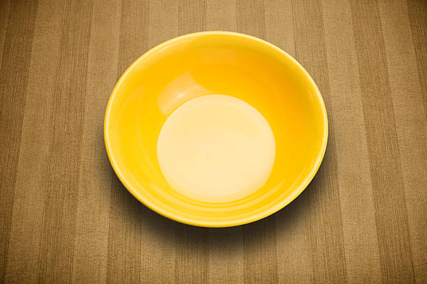 istock Colorful empty plate on grungy background table 460241033
