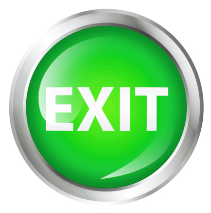 Exit icon, isolated on White