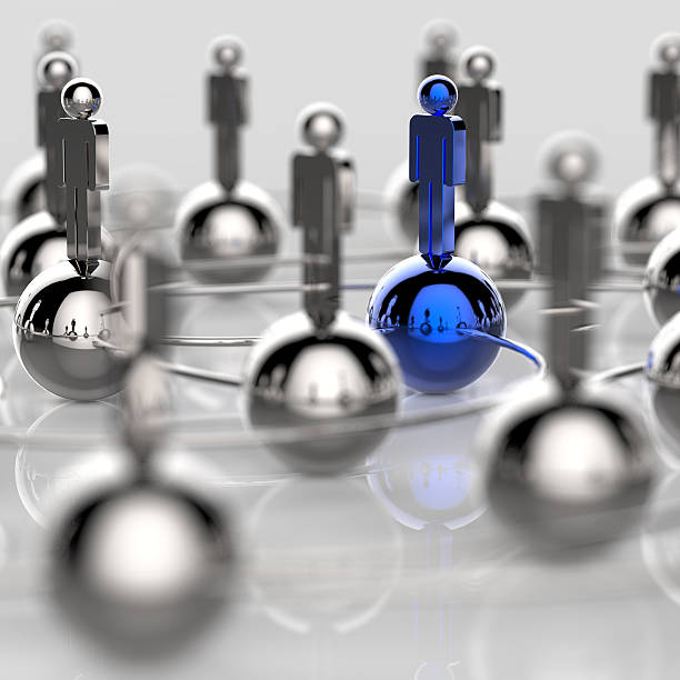 istock 3d stainless human social network and leadership 460255737