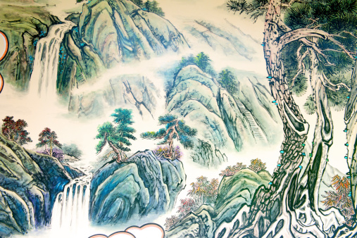 Chinese classical landscape painting of nature