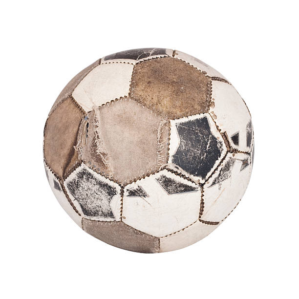 istock Old ball for soccer. 460257851