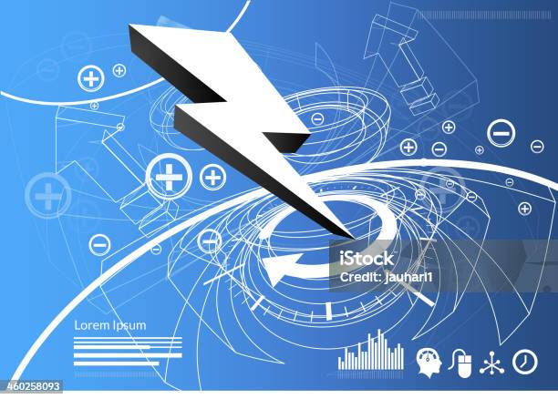 Lightening Bolt Launch Concept Illustration Stock Illustration - Download Image Now - Abstract, Animals Charging, Battery