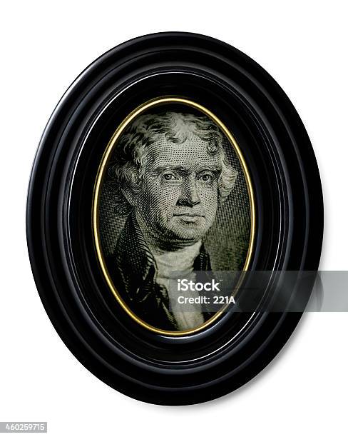 Thomas Jefferson Em Moldura Oval Antigo - Fotografias de stock e mais imagens de Antigo - Antigo, Antiguidade, Baquelita