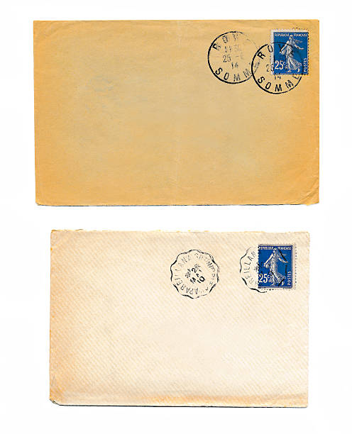 istock Vintage envelopes with French stamps 460263931