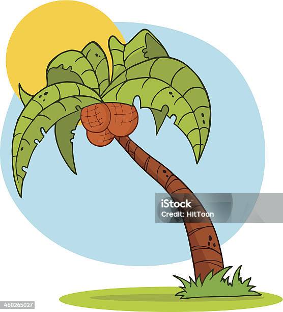 Palm Tree With Background Stock Illustration - Download Image Now - Backgrounds, Cartoon, Clip Art