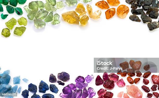 Variety Of Natural Colorful Gems Horizontal Composition Stock Photo - Download Image Now