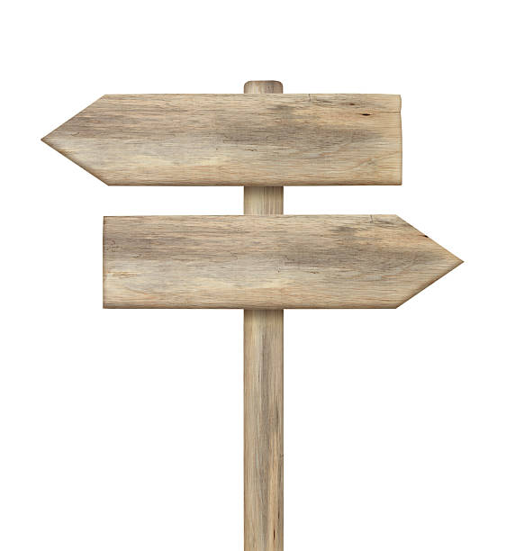 istock Wooden sign isolated on white 460270379