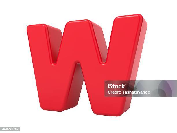 Red 3d Letter W Stock Photo - Download Image Now - Alphabet, Artist's Model, Building - Activity