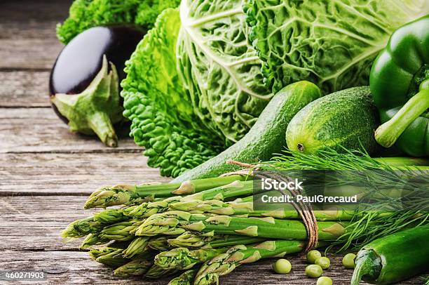 Green Organic Vegetables Stock Photo - Download Image Now - Abundance, Agriculture, Asparagus